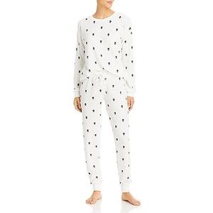 Aqua Womens Sleep Brushed Thermal Lounge Set